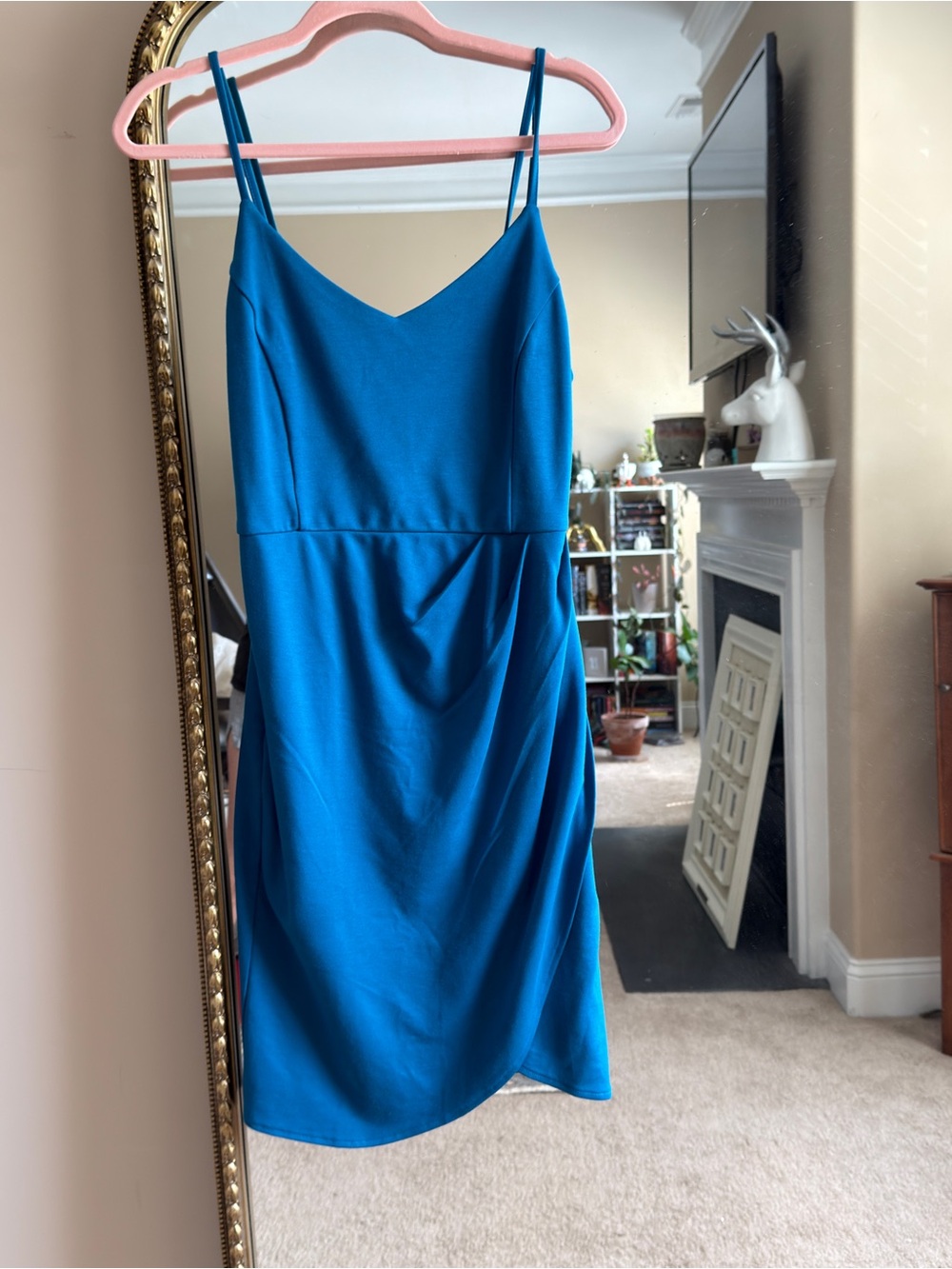 Blue Spaghetti Strap Slip Dress - Women's